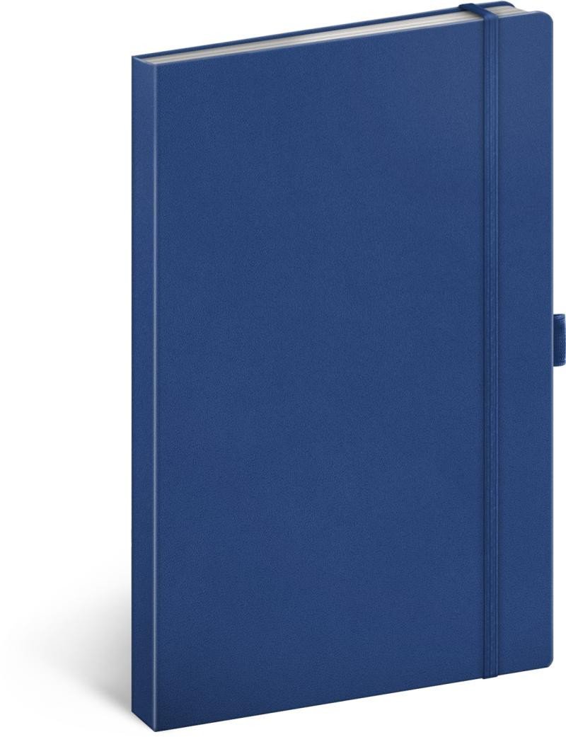 Levně Notes Tmavě modrý, linkovaný, 13 × 21 cm