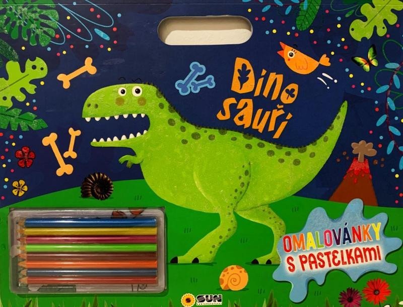 Levně Dinosauři - Omalovánky s pastelkami