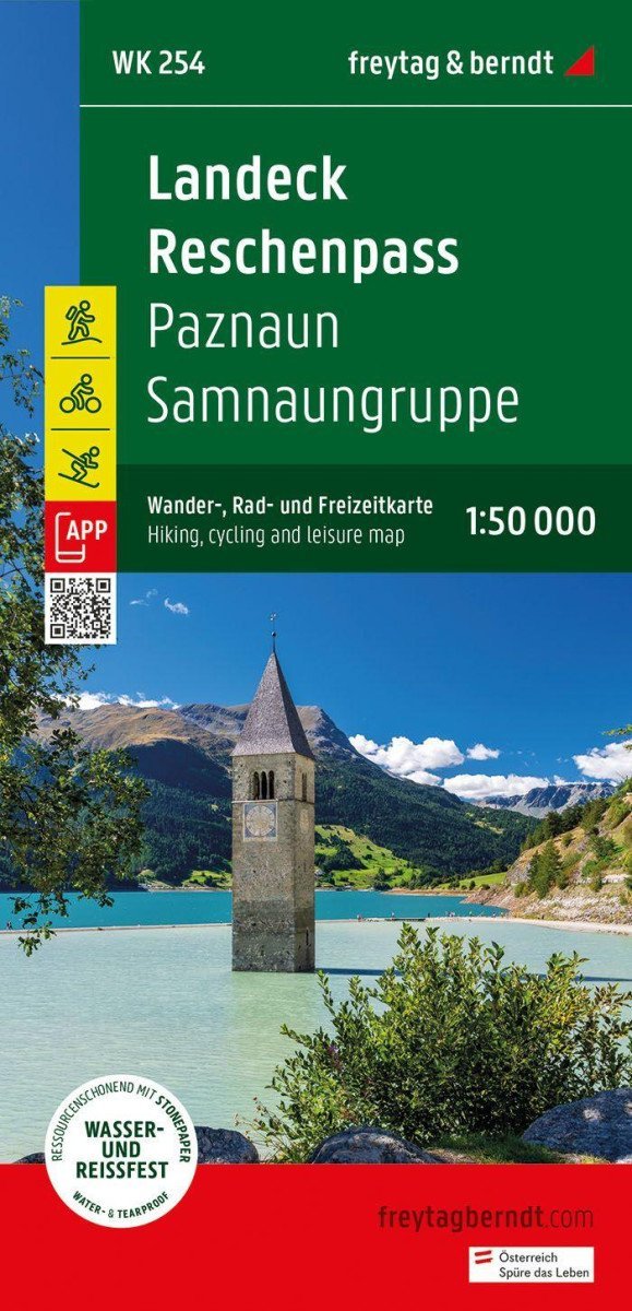 Levně Landeck - Reschenpass 1:50 000 / turistická, cyklistická a rekreační mapa