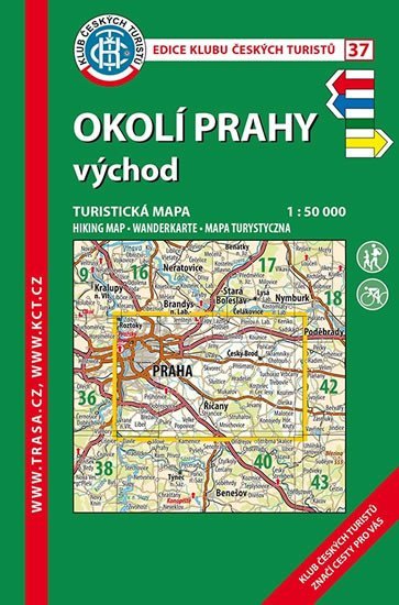 Levně Okolí Prahy - východ 1:50 000/KČT 37 Turistická mapa