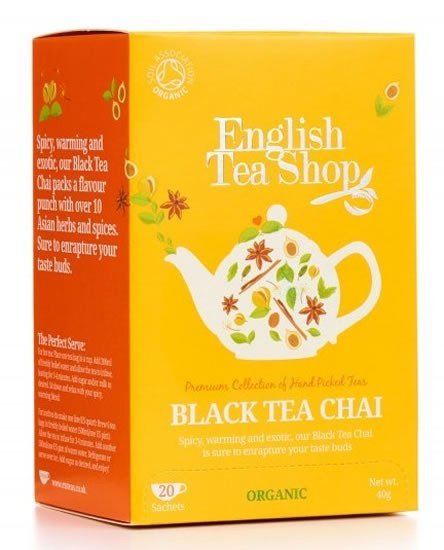 Levně English Tea Shop Čaj Chai Tea černý, 20 sáčků