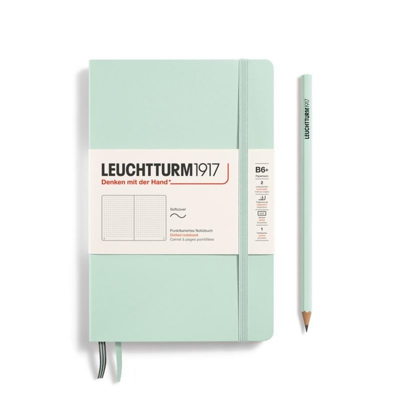 Levně Leuchtturm1917 Zápisník Mint Green Softcover B6+ tečkovaný