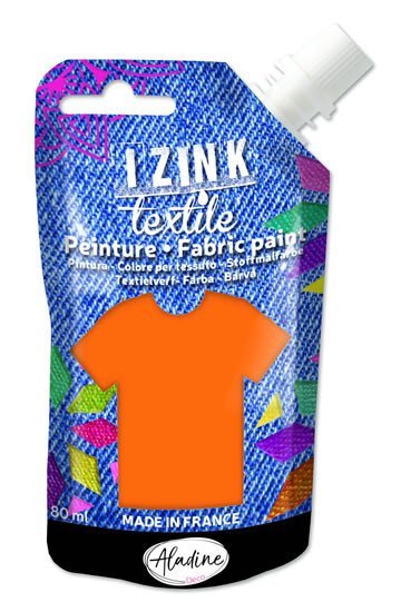 Levně Textilní barva IZINK Textile - oranžová, 80 ml