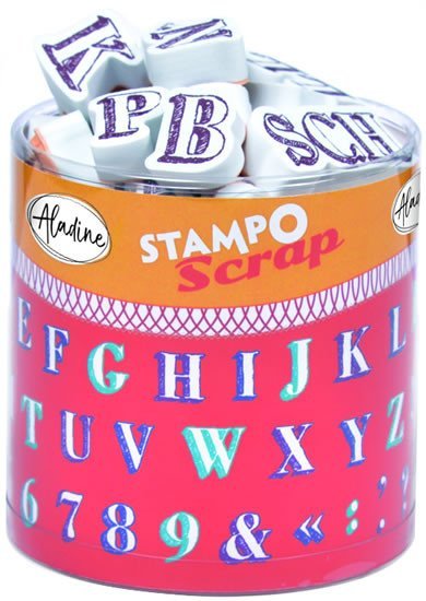 Levně Razítka Stampo Scrap - abeceda a číslice 54 ks