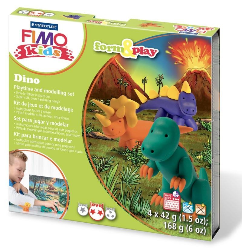 FIMO sada kids Form &amp; Play - Dinosauři