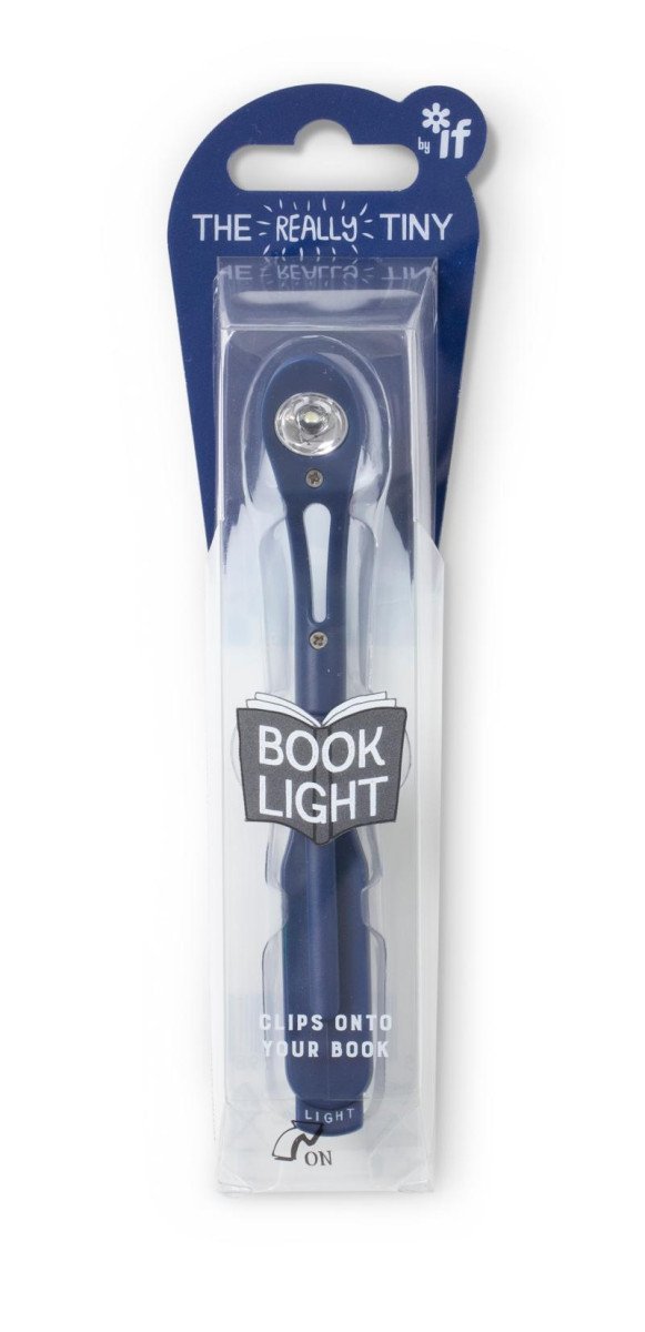 Levně Lampička do knížky s LED úzká - tmavě modrá