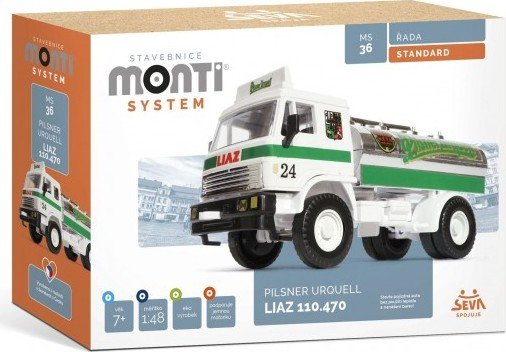 Levně Stavebnice Monti System MS 36 Pilsner Urquell Liaz 1:48 v krabici 22x15x6cm