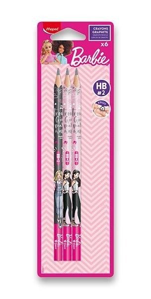 Levně Maped Bezdřevé grafitové tužky Barbie 6 ks