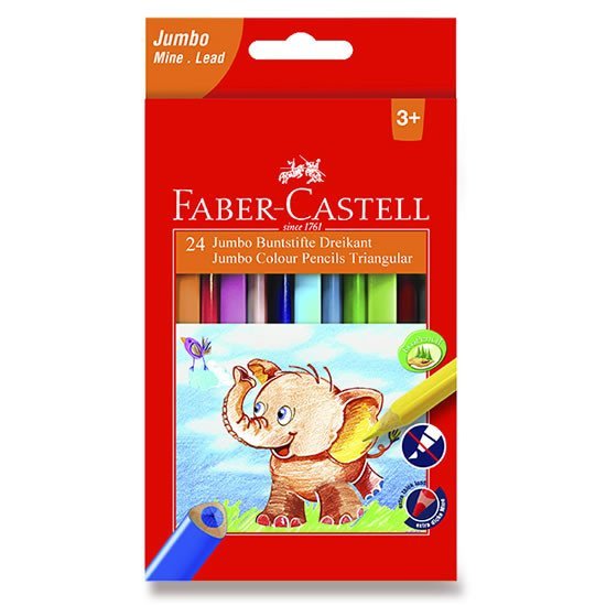 Levně Faber - Castell Pastelky trojhranné Extra Jumbo 24 ks