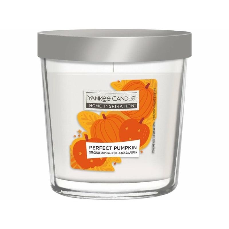 Levně YANKEE CANDLE HOME INSPIRATION VALUE střední svíčka ve skle Perfect Pumpkin