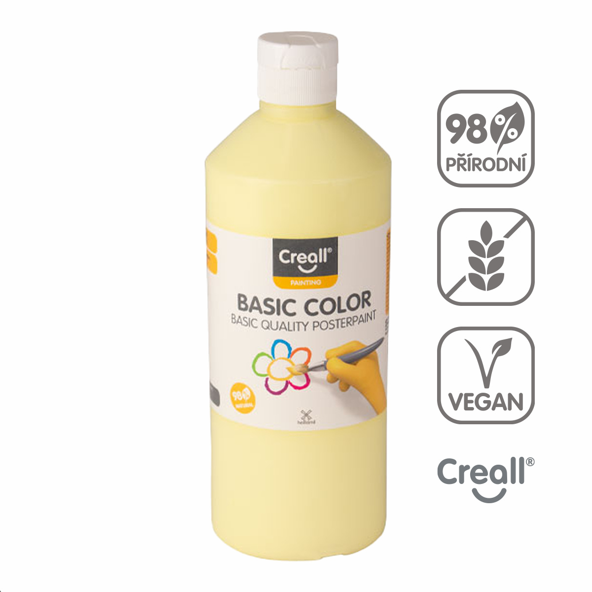 Levně Creall temperová barva, 500 ml, pastelově žlutá