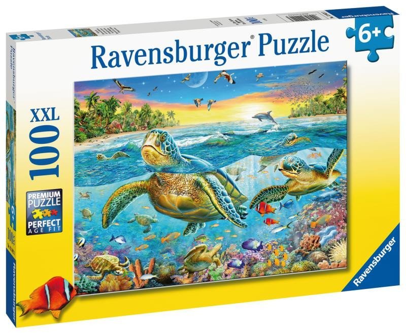 Levně Ravensburger Puzzle - Plavání s vodními želvami 100 dílků