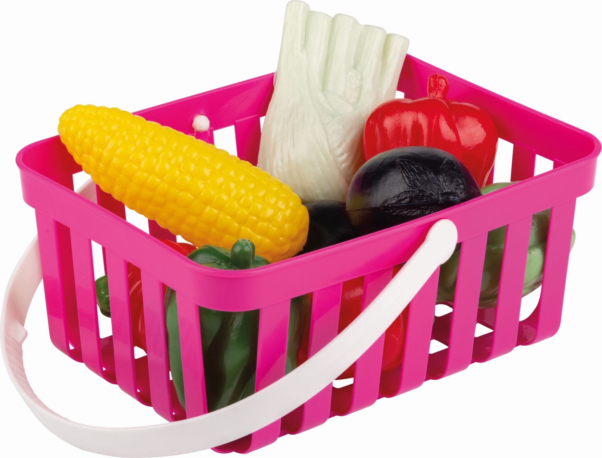 Levně Androni Nákupní košík se zeleninou - 10 kusů, růžový