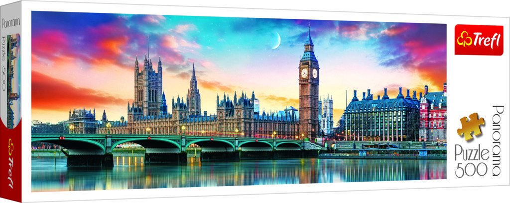 Levně Trefl Puzzle Big Ben a Westminsterský palác, Londýn / 500 dílků Panoramatické - Trefl