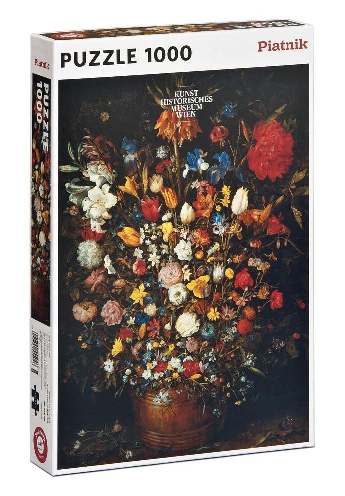 Levně Piatnik Puzzle Brueghel - Květiny v dřevěné váze 1000 dílků