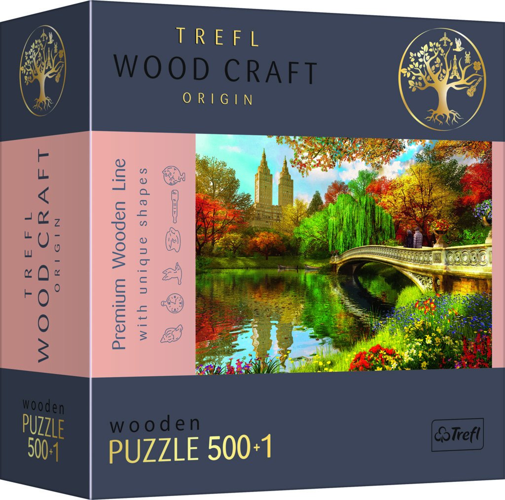 Levně Trefl Wood Craft Origin Puzzle Central Park, Manhattan, New York 501 dílků - dřevěné - Trefl