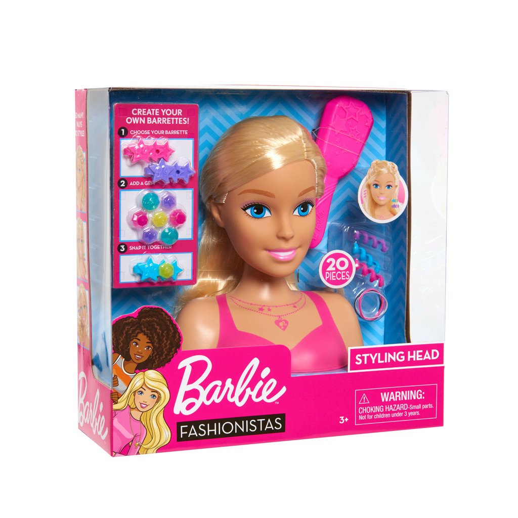 Barbie česací hlava - blonďatá - Alltoys Just Play