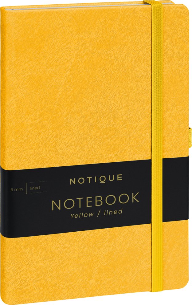 Levně Notes Žlutý, linkovaný, 13 × 21 cm