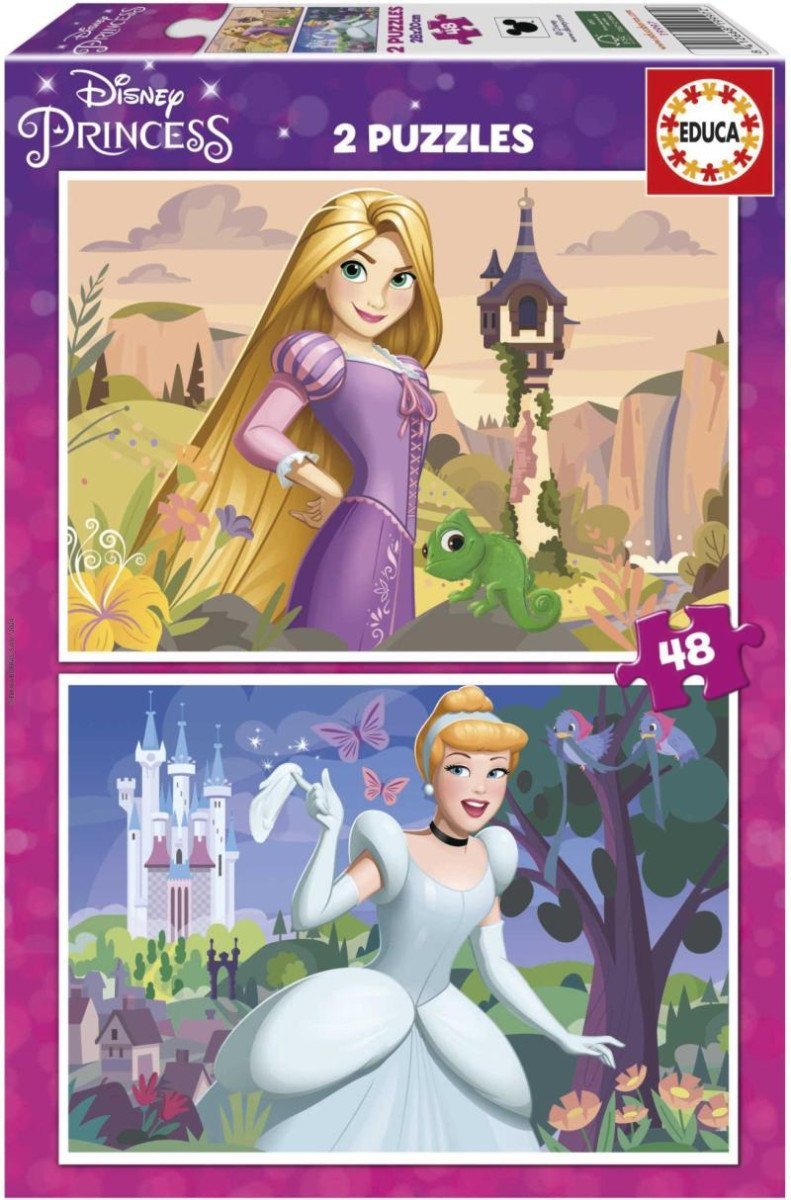 Levně Puzzle Disney princezny: Locika a Popelka/2x48 dílků