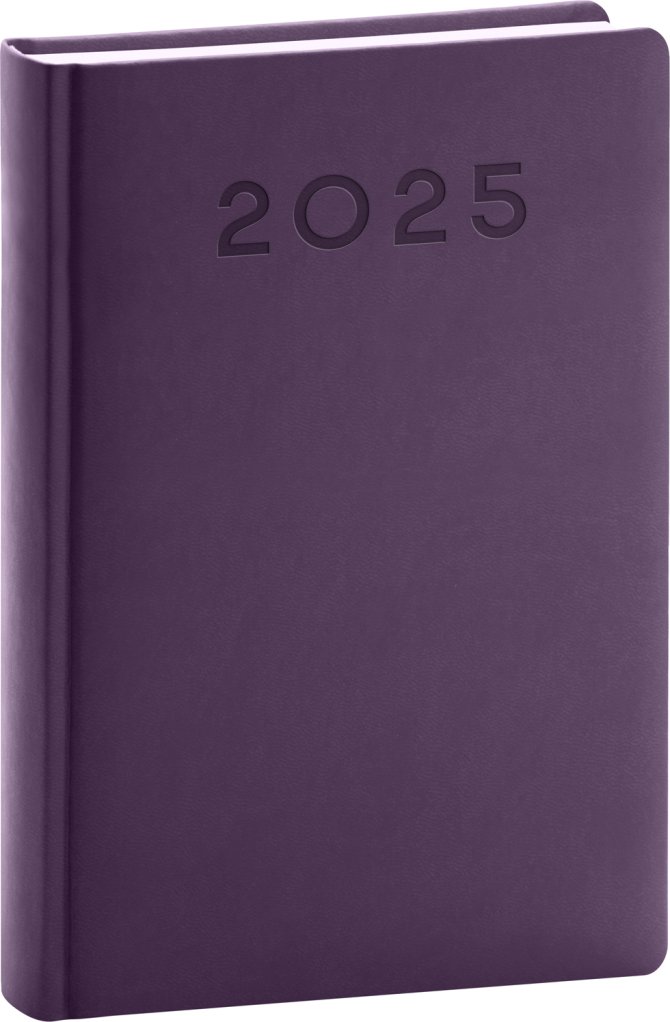 Levně Diář 2025: Aprint Neo - fialový, denní, 15 × 21 cm