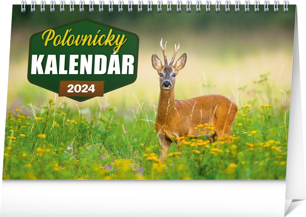 Levně Stolový Poľovnícky kalendár 2024, 23,1 × 14,5 cm