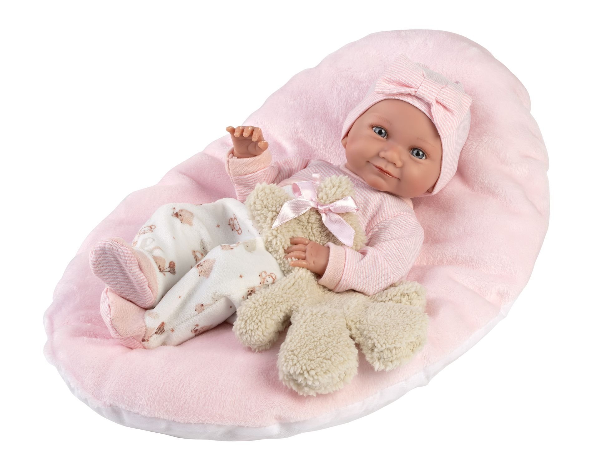 Levně Llorens 73808 NEW BORN HOLČIČKA - realistická panenka miminko s celovinylovým tělem - 40 cm