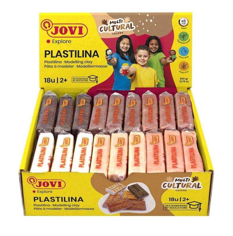 Levně Plastelína JOVI multikultura 18 x 50 g