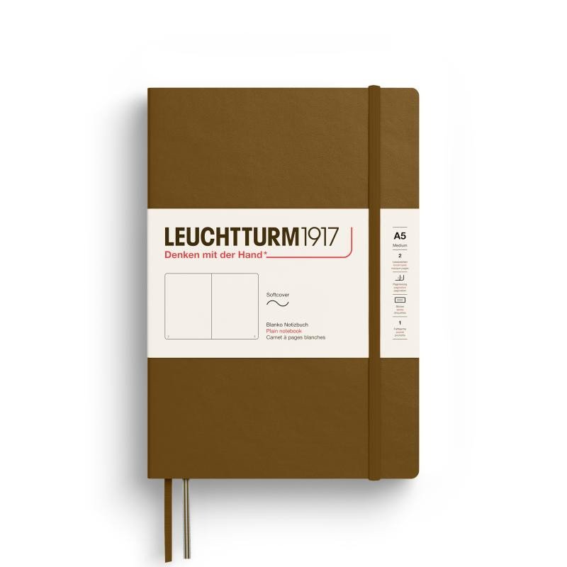 Levně Leuchtturm1917 Zápisník Spice Brown Softcover A5 čistý