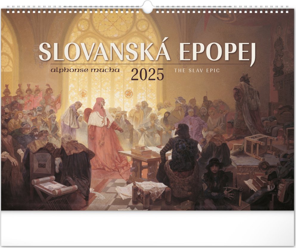 Levně Kalendář 2025 nástěnný: Slovanská epopej - Alfons Mucha, 48 × 33 cm