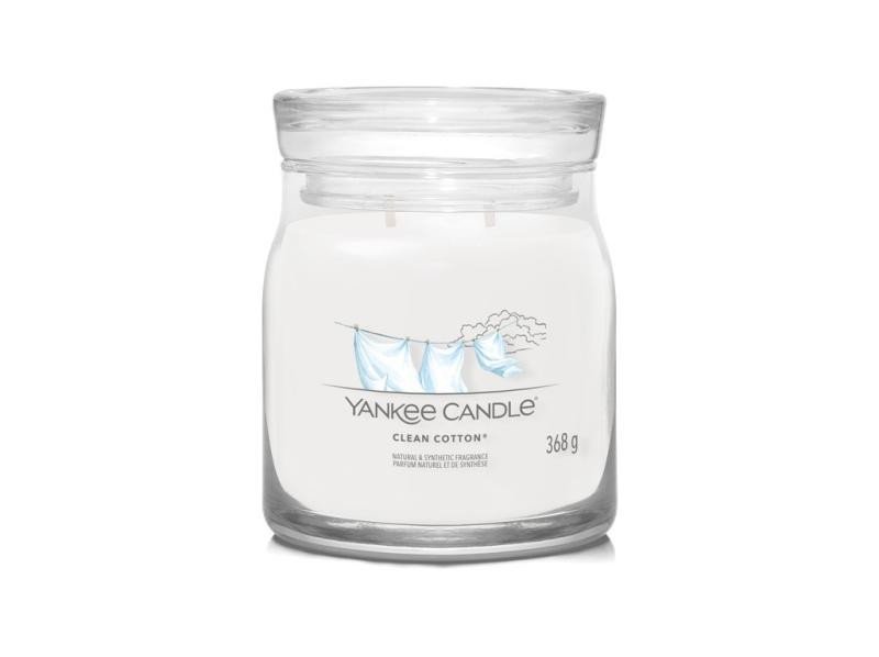 Levně YANKEE CANDLE Clean Cotton svíčka 368g / 2 knoty (Signature střední)