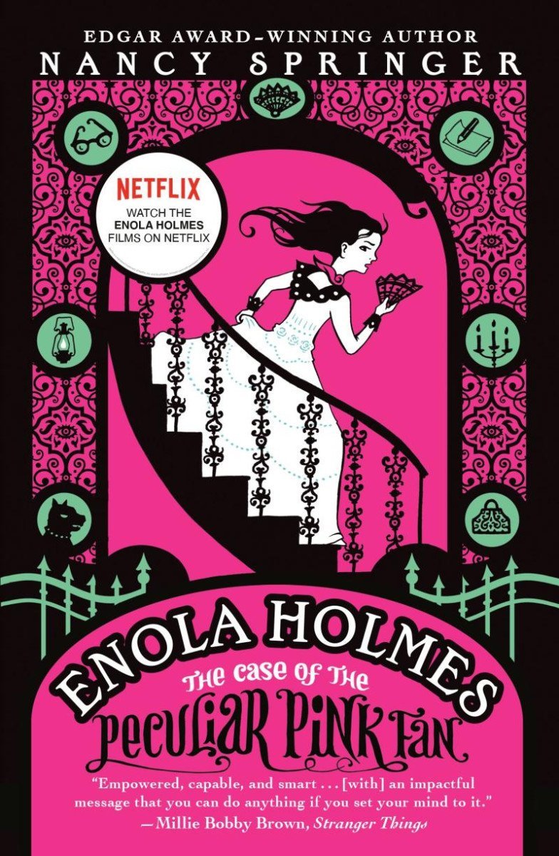 Levně Enola Holmes 4: The Case of the Peculiar Pink Fan, 1. vydání - Nancy Springerová