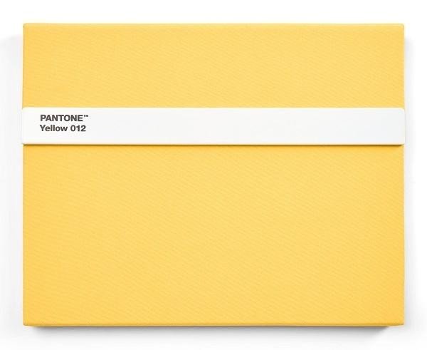 Levně Pantone Zápisník s tužkou a pravítkem, linkovaný - Yellow 012