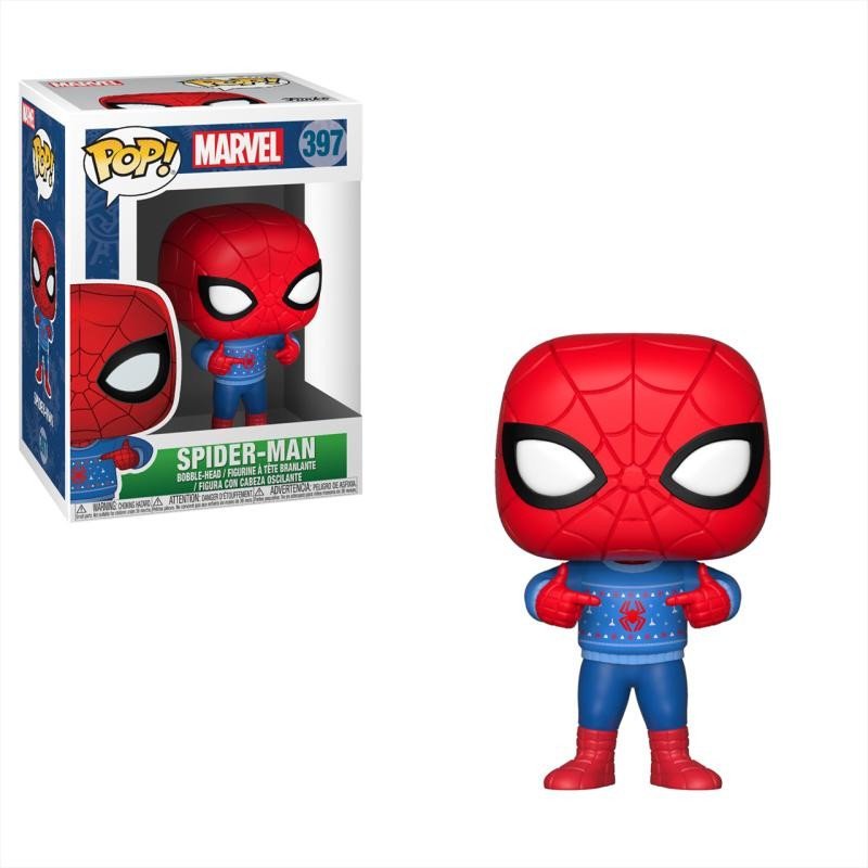 Levně Funko POP Marvel: Spider-Man with Ugly Sweater (Holiday)