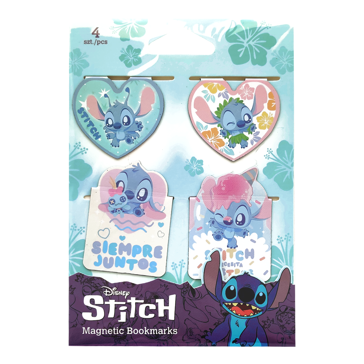 Levně Colorino magnetická záložka Stitch Pastel 4, mix motivů, 4 ks