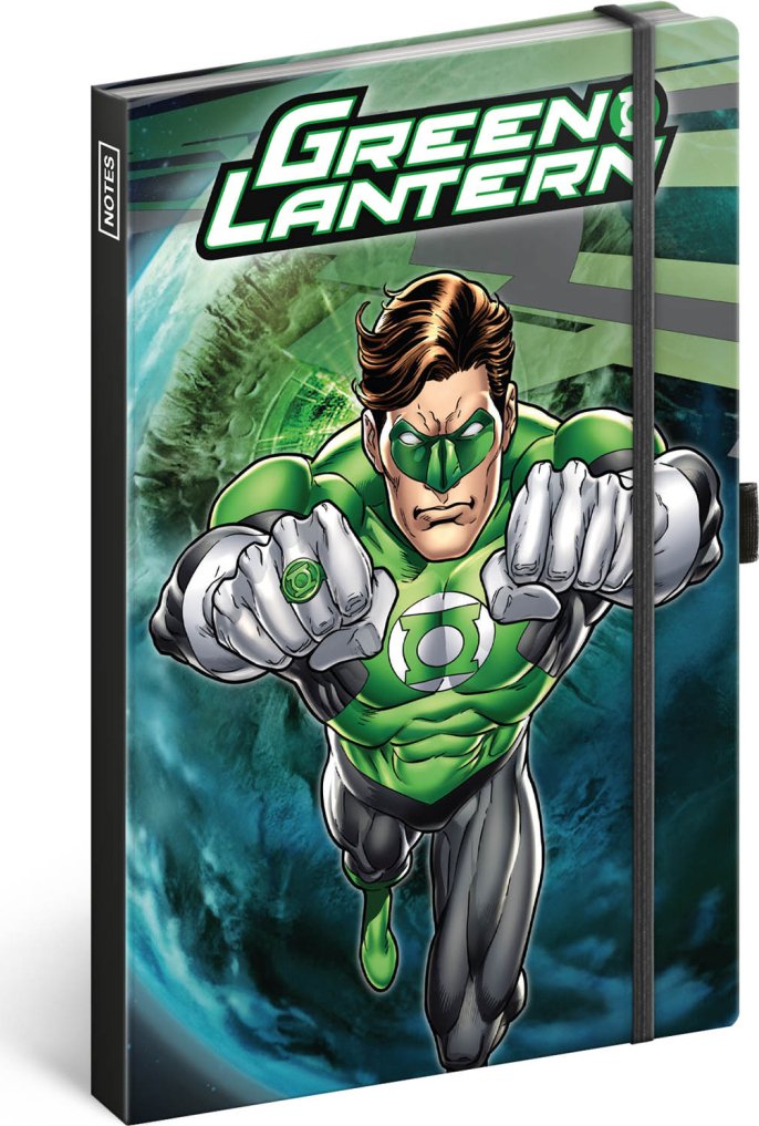 Levně Notes - Green Lantern linkovaný, 13 × 21 cm