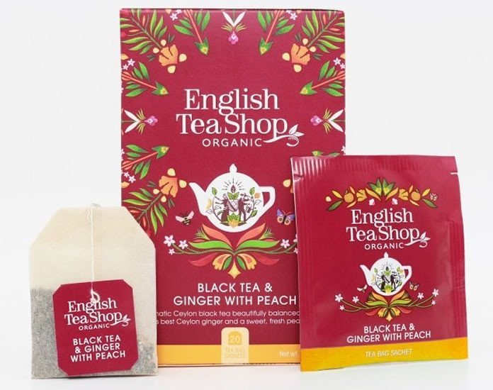 Levně English Tea Shop Čaj Zázvor broskev, 20 sáčků