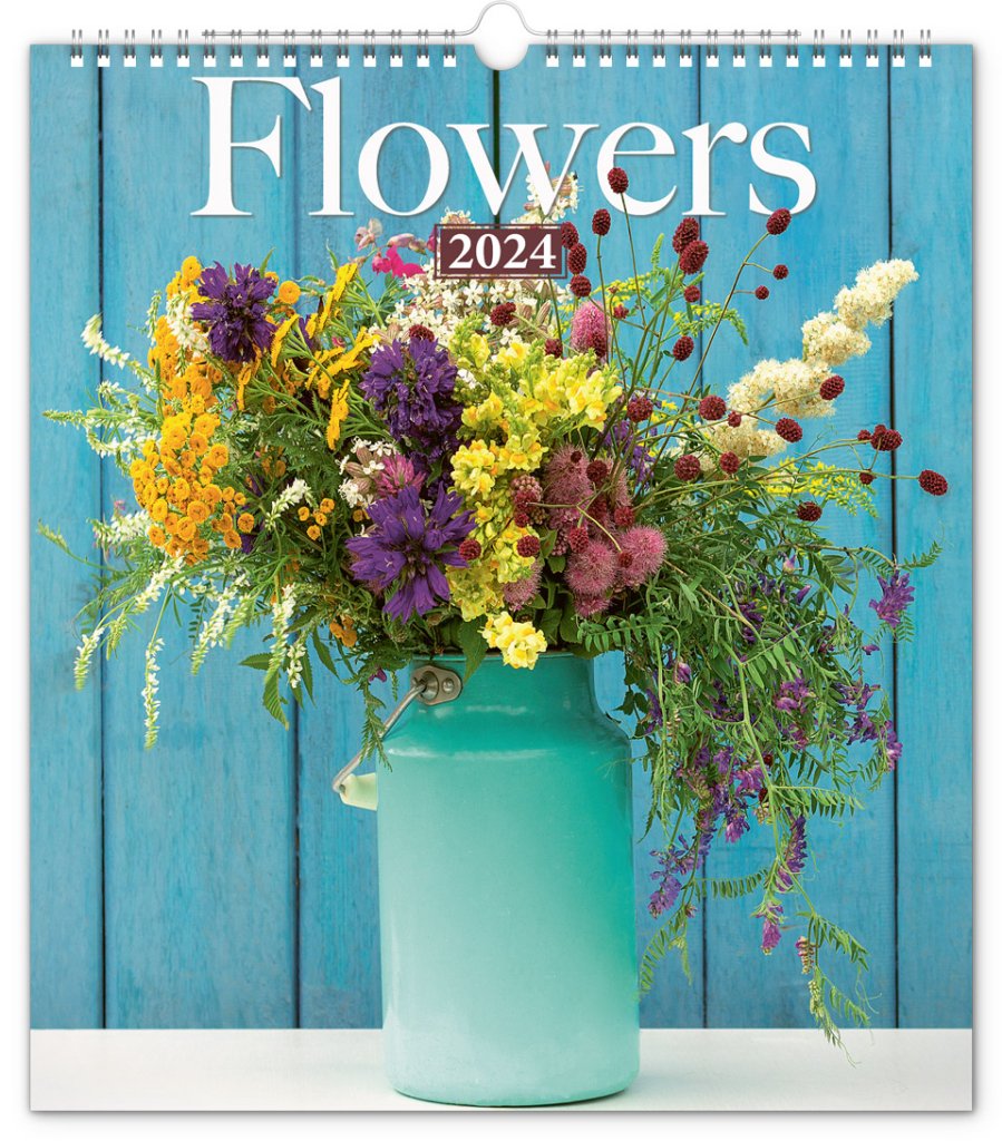 Levně Nástěnný kalendář Květiny 2024, 30 × 34 cm DE