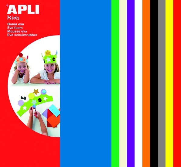 Levně APLI pěnovka 200 x 300 mm - mix 10 barev ( 10 ks )