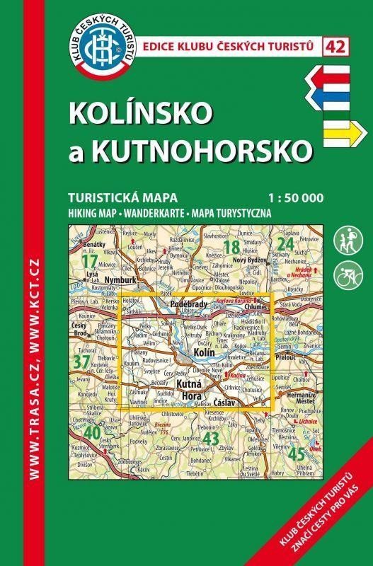 Levně KČT 42 Kolínsko a Kutnohorsko 1:50 000 Turistická mapa, 7. vydání