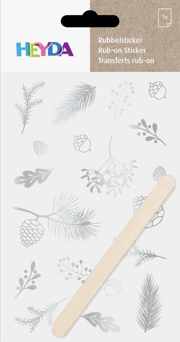 Levně HEYDA Propisoty 10 x 19 cm - větvičky stříbrné