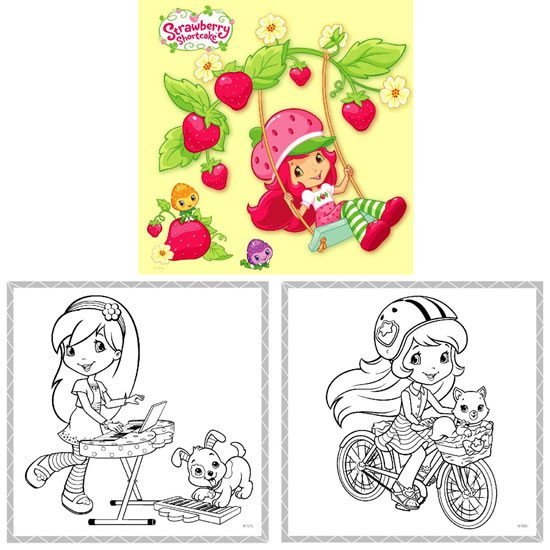 Levně Strawberry Shortcake - omalovánky čtverec