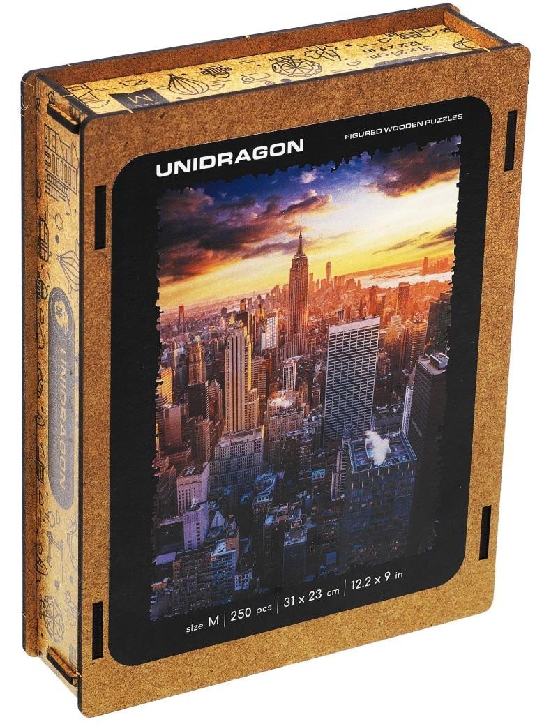 Levně Unidragon dřevěné puzzle - Ranní New York velikost M