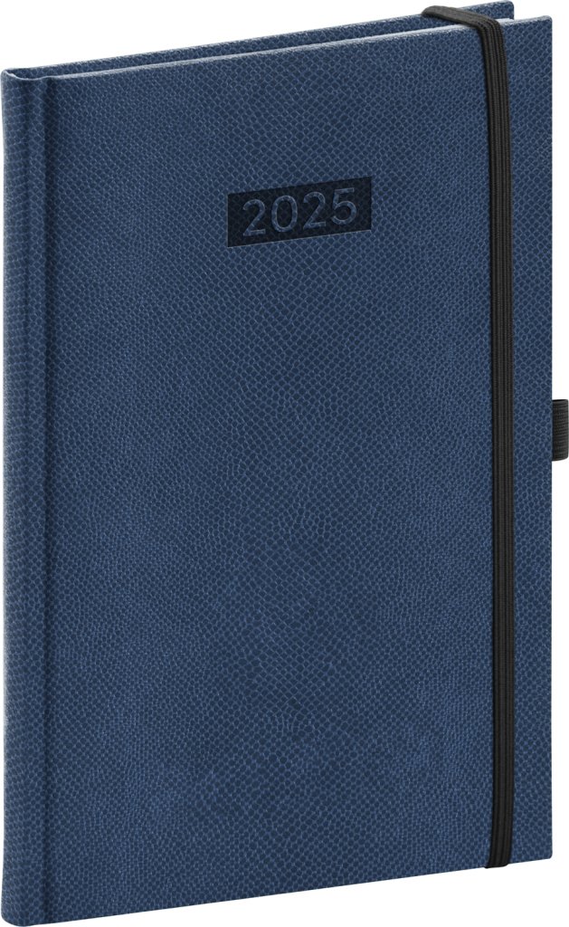 Levně Týdenní diář Diario 2025, tmavě modrý, 15 × 21 cm