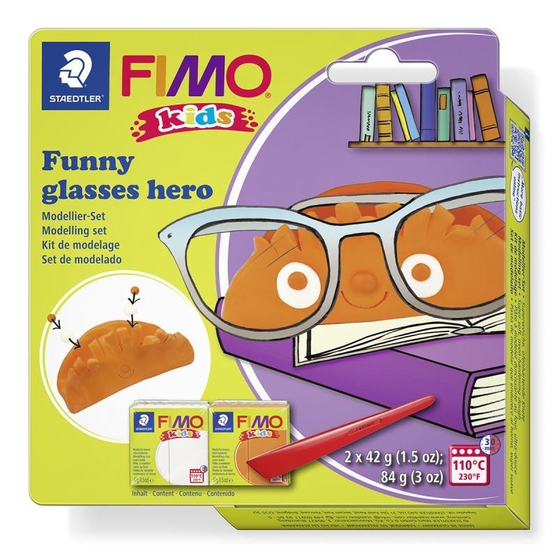 Levně FIMO sada kids Funny - Hrdina s brýlemi