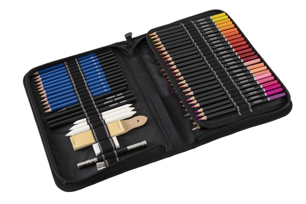 Grafix Skicovací tužky a pastelky v pouzdře 96 ks - RMS