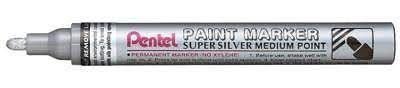 Levně Popisovač Pentel Paint Marker MMP10 lakový - stříbrný 2-4 mm