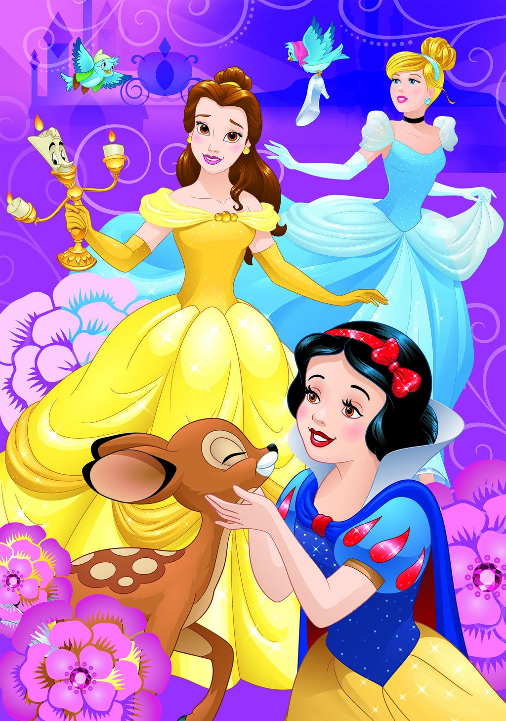 Levně Disney Princezny - Duhové princezny: puzzle 100XL dílků - Dino