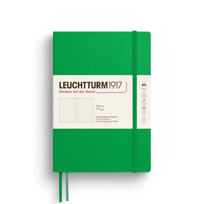 Levně Leuchtturm1917 Zápisník Spring Leaf Softcover A5 tečkovaný