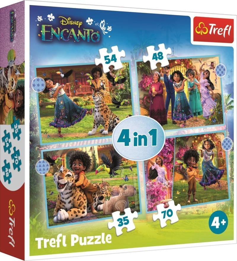 Levně Trefl Puzzle Encanto 4v1 (35,48,54,70 dílků)