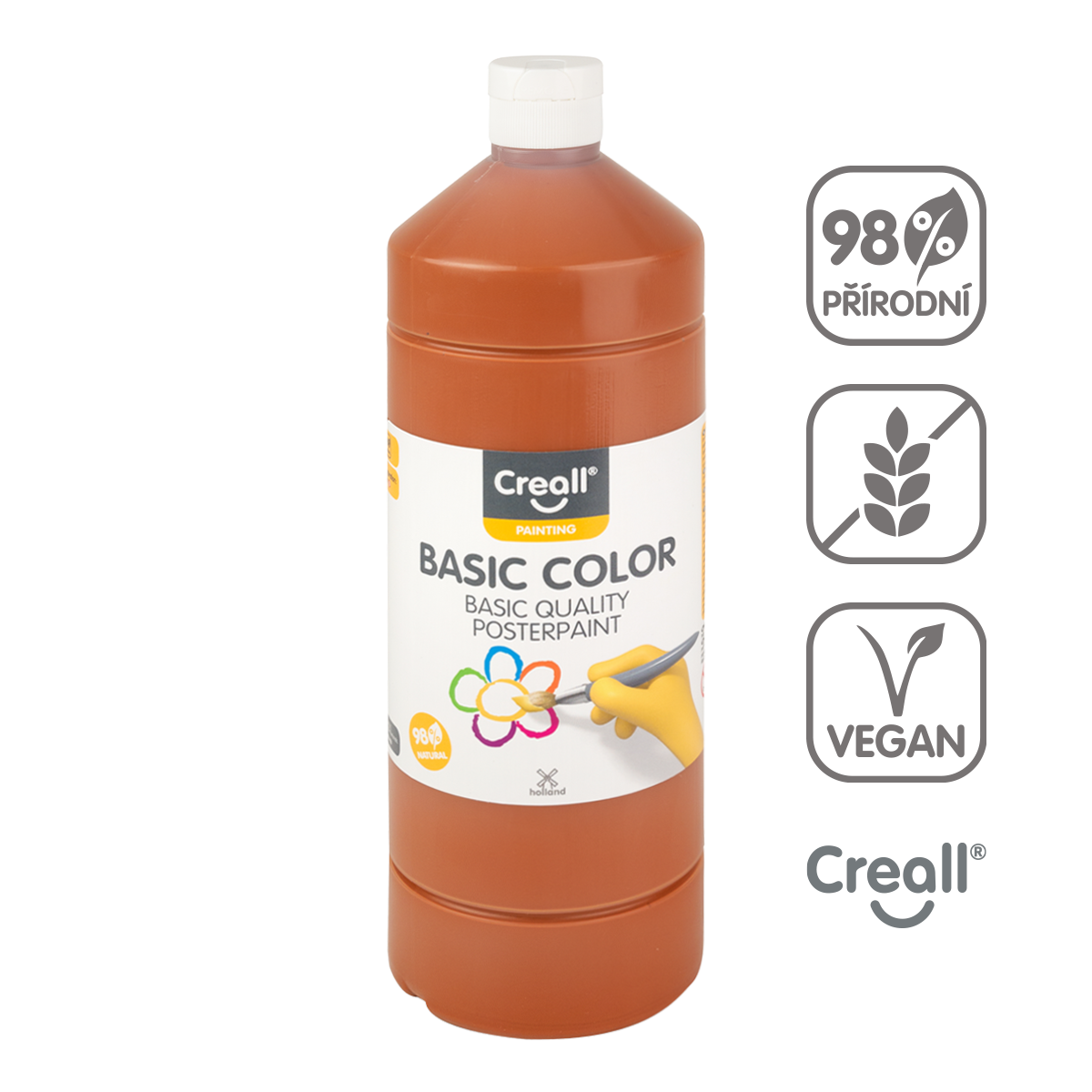 Levně Creall temperová barva, 1000 ml, světle hnědá